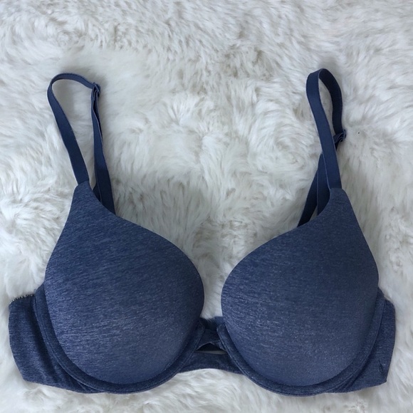 Victoria’s Secret Blue Padded Perfect Coverage Bra 34B - Picture 1 of 7